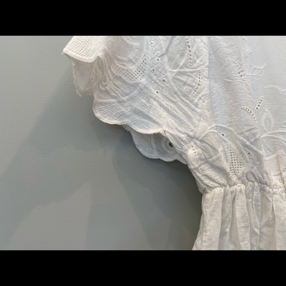 White Short-Sleeve Sundress - Picture 6 of 9